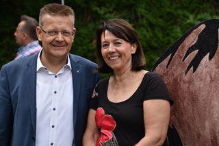 Bürgermeister Stefan Erb und erste Stadträtin Birgit Behr.