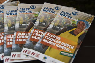 Informationsmaterial über die Faire Woche.