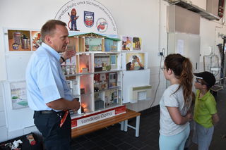 An diesem Haus wurde den Kindern Brandschutz näher gebracht.