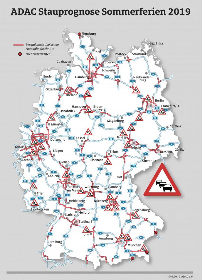 Die Stauprognose vom ADAC - Foto:  ADAC e. V