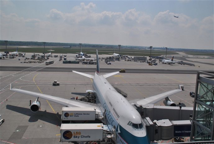 Blick auf den Flughafen Frankfurt am Main