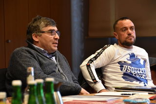 Peter Roie (rechts) und Jeffrey Levy vom Schaustellerverband Frankfurt Rhein-Main.