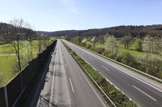 Die A 66 an Karfreitag 2020