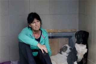 Carmen kümmert sich seit vielen Jahren ehrenamtlich um die Hunde im Tierheim.