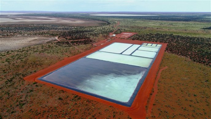 Die Salzaufbereitungsanlage im australischen Outback (im Frühstadium) - Foto: Fuldaer Zeitung