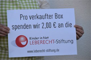 Zwei Euro pro verkaufter Box gehen an die LEBERECHT-Stiftung.