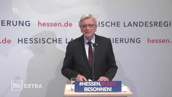 Hessens Ministerpräsident Volker Bouffier (CDU) - Screenshot: K|N