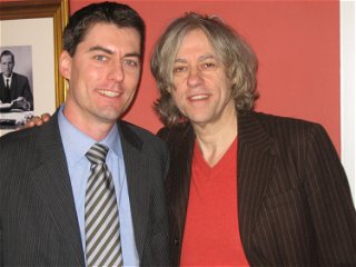 Mit Bob Geldof (Live Aid)