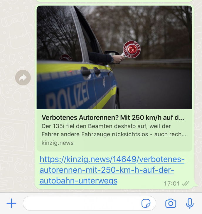 So sieht die Link-Vorschau aus - Screenshot: mp