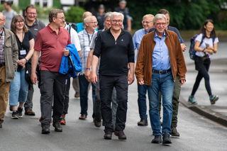 Wanderung mit Bundespräsident Steinmeier und Thüringens Ministerpräsident Ramelow 