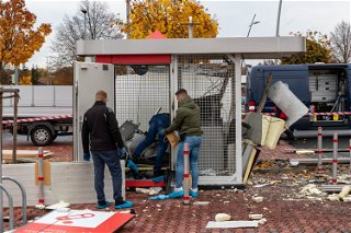 Geldautomatensprengung in Bruchköbel im November 2021  - Foto: Justin Möser