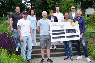 Initiatoren und Sponsoren des Haitzer Treppenlaufes übergaben 15.000 Euro an den Förderverein