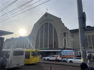 Der Hauptbahnhof in Kyiv