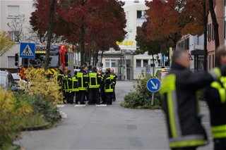 Die Feuerwehr in Hanau im Einsatz. Dort wurde eine Bombe gefunden. - Fotos: 5VISION.NEWS