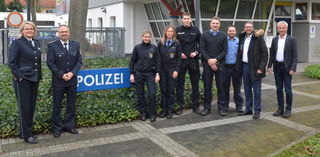 Dienststellenleiter Markus Adam begrüßte die Delegation zum traditionellen Gedankenaustausch in der Polizeistation Hanau-Großauheim.