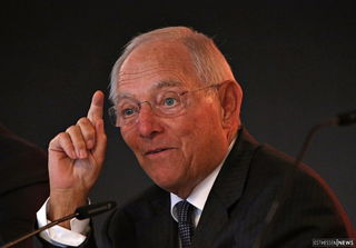 Schäuble bei einem Besuch in Lauterbach. 