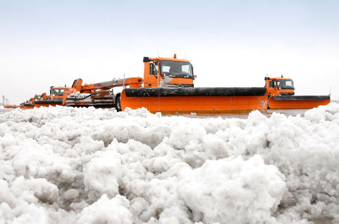 Aufgrund des angekündigten starken Schneefalls und Eisregens in Hessen findet am Mittwoch, 17. Januar, ganztägig nur ein stark eingeschränkter Flugbetrieb am Flughafen Frankfurt statt.  - Foto: Fraport AG 