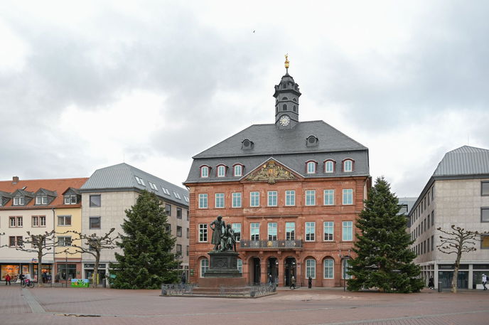 Ungefähr so werden die beiden neuen Bäume auf dem Hanauer Marktplatz aussehen, in diesem Jahr hören sie auf die Namen "Hänsel und Gretel".