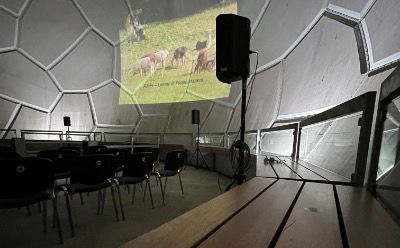 In der Kuppel des Radoms auf der Wasserkuppe