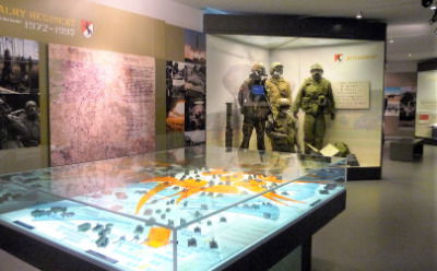 Der Strategietisch in der Ausstellung zum Kalten Krieg im US Camp.