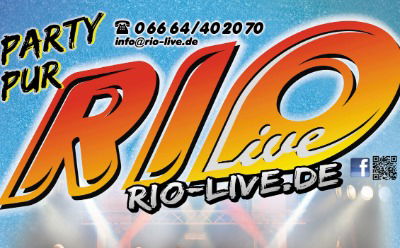 Die Live-Partyband &#34;Rio&#34; rockt unser Festzelt am Samstag des 53. Forellenfestes.