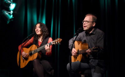 Bettina Schaaf und Stefan Jahr - sie sind &#34;Saite an Saite&#34;. Foto: Marzena Seidel/photoebene